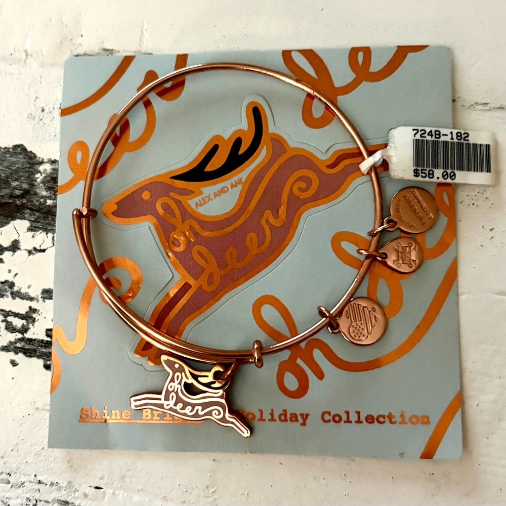 🎄 Alex and Ani “Oh Deer” Holiday Collection Expandable Bracelet - Picture 3 of 3